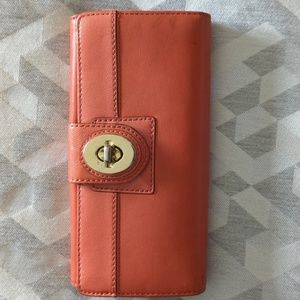 Coach Wallet - Salmon Pink w/ Goldtone Hardware